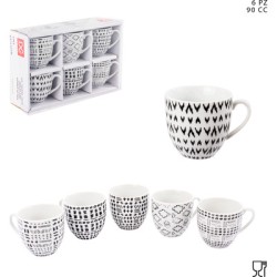 SET 6 TAZZINE CAFFE' NERO 90CC