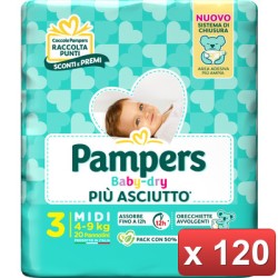 120 PANNOLINI  -   BABY DRY...